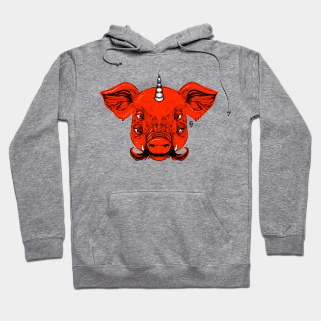 Mutant Pig Unicorn Hoodie by fakeface